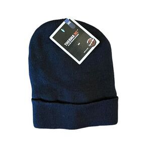 Thermax Black/Charcoal Gray Winter Beanie Hat, OS, NWT